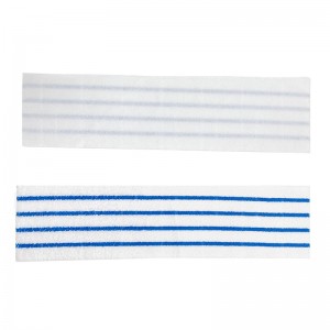 Esun Super Decontamination Capability Household Disposable Microfiber Floor Cleaning Mop Pads With Blue Stripe