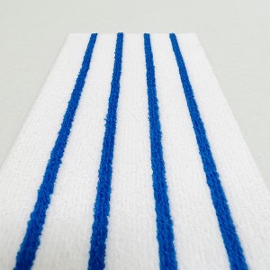 Esun Super Decontamination Capability Household Disposable Microfiber Floor Cleaning Mop Pads With Blue Stripe