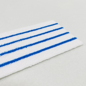 Esun Super Decontamination Capability Household Disposable Microfiber Floor Cleaning Mop Pads With Blue Stripe