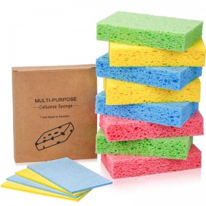 Esun Eco Friendly Biodegradable Multicolor Compressed Cellulose Sponge