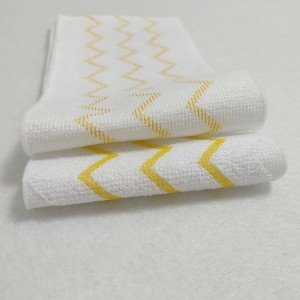 Esun Customizable Disposable Microfiber Mop Pads With Yellow Lines