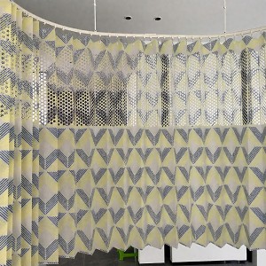 Esun Printed Integral Perforated Mesh Hospital Privacy Curtains
