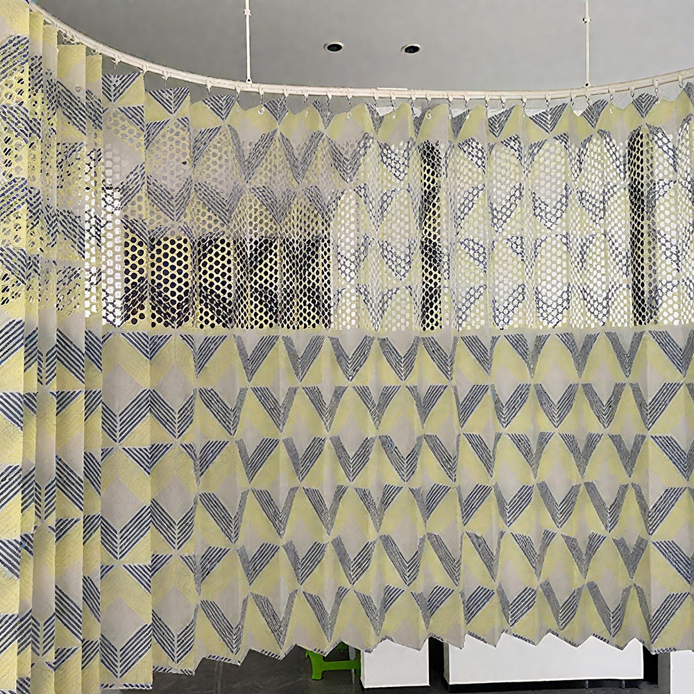 Esun Printed Integral Perforated Mesh Hospital Privacy Curtains