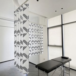 Esun Printed Integral Perforated Mesh Hospital Privacy Curtains