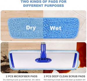 Washable Microfiber Floor Cleaning Mops Pads Reusable Microfiber Spray Mop Pads