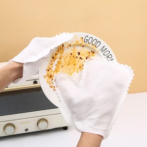 Household  Multi-functional Soft Non-woven Fabric Dust Removal Dusted Kitchen Disposable Cleaning Gloves For Dry Wet