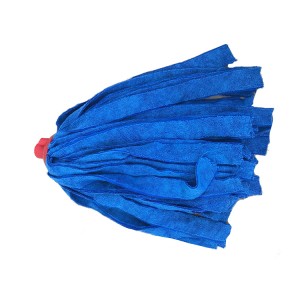 Hot Selling Blue Strip Microfiber Cleaning Mop Head With Plastic Head